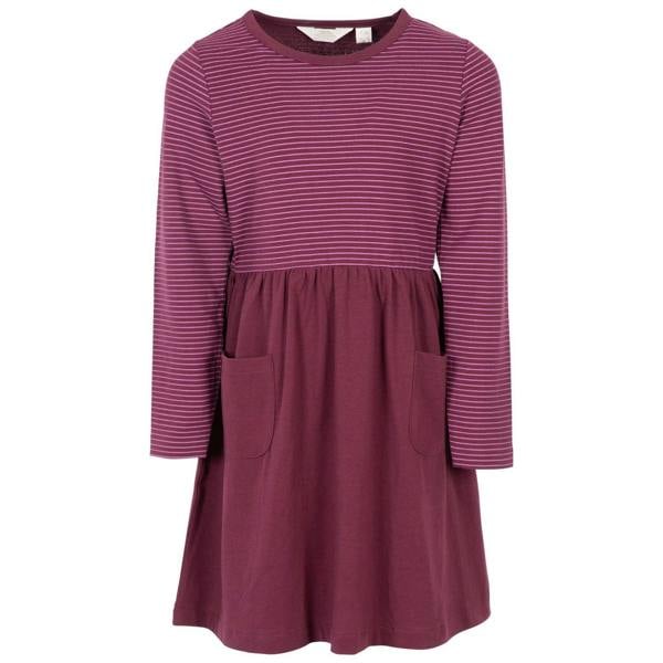 Trespass Girls Forgotten Stripe Jersey Casual Dress - Fig - 