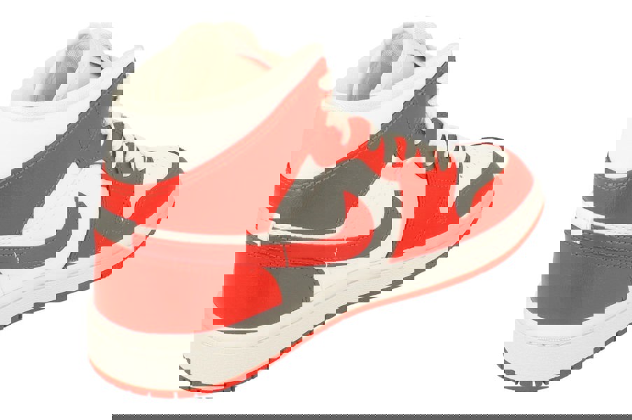 Nike Womens Air Jordan 1 Mid Trainers Bq6472  116 - White Habanero Red White 116 - Photo 2