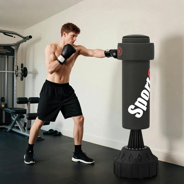 6ft Heavy Boxing Bag with Stand and Suction Cup Base