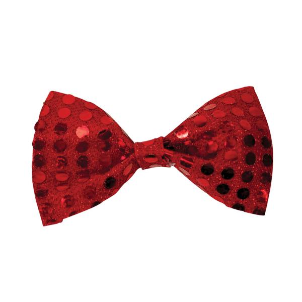 Bristol Novelty Sequin Bow Tie - Red - 