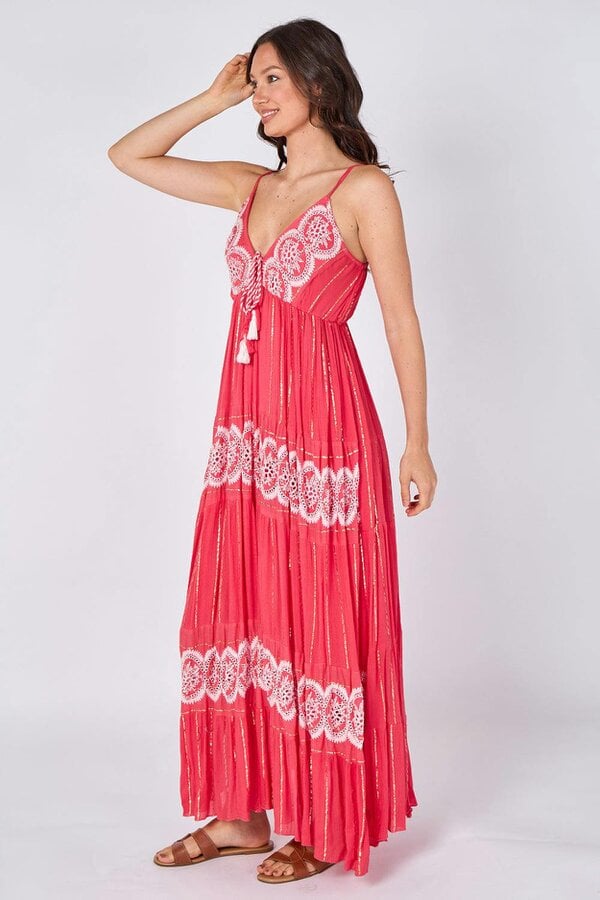 Lace Detail Boho Maxi Dress