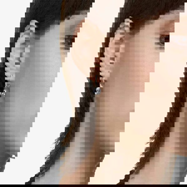 Swarovski Ladies Constella Silver Hoop Dropper Earrings 5636717