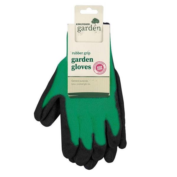 Kingfisher Medium Rubber Grip Garden Gloves - One Colour