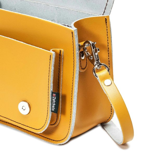 Zatchels Handmade Leather Micro Satchel - Yellow Ochre