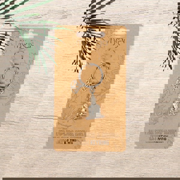 Myga Crystal and Zinc Keychain