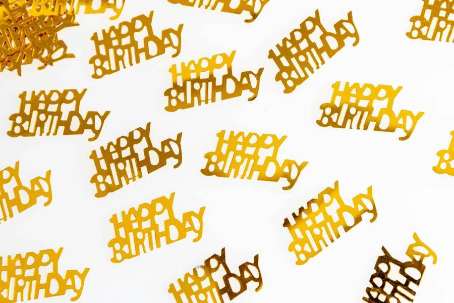 Gold Happy Birthday Confetti Table Scatter for Birthday Parties, 14g Decorative Party Scatter image 9