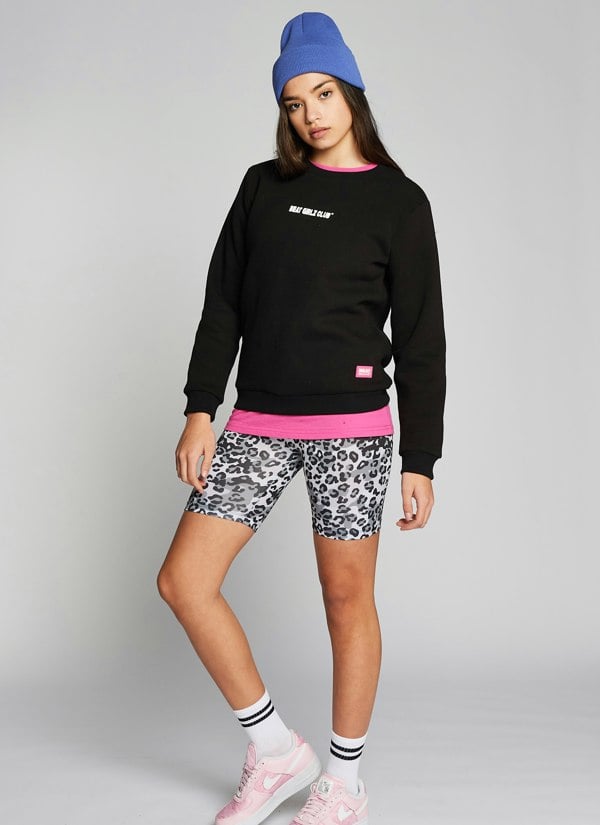 Beat Girlz Club Flip & Spin Two Pack Cycle Short - Black Leopard