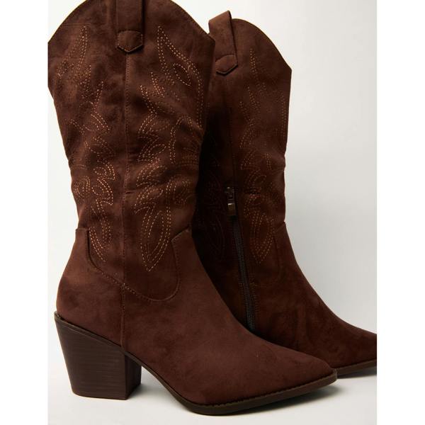 Blue Vanilla Suede Cowboy Boots