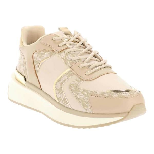 DKNY Womens/Ladies Amity Lace Up Trainers - Off White - 