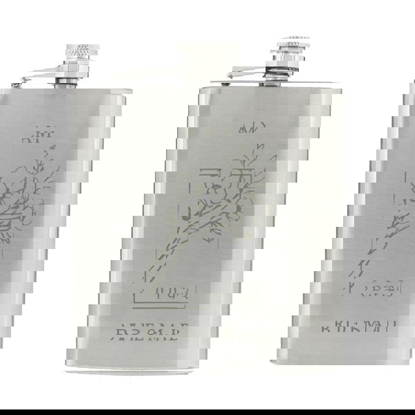 Personalised Memento Company Personalised Floral Hip Flask