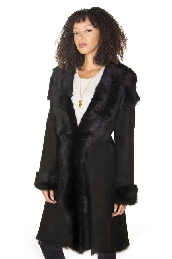 Infinity Leather Womens Toscana Sheepskin Suede Trench Coat-Rochester