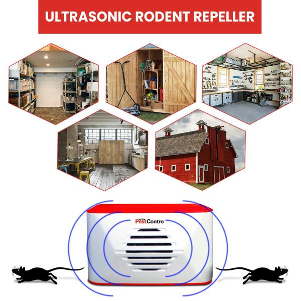 Lentek Portable Battery Opeated Rodent Repeller  Ultrasonic Mice & Rat Deterrent for Car, Garage & Home