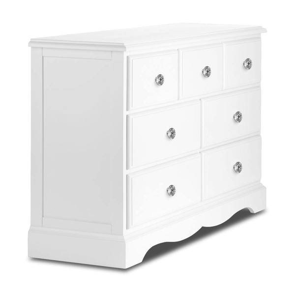 Statement Furniture Romance Large 3 Over 4 Chest of Drawers with Crystal Handles