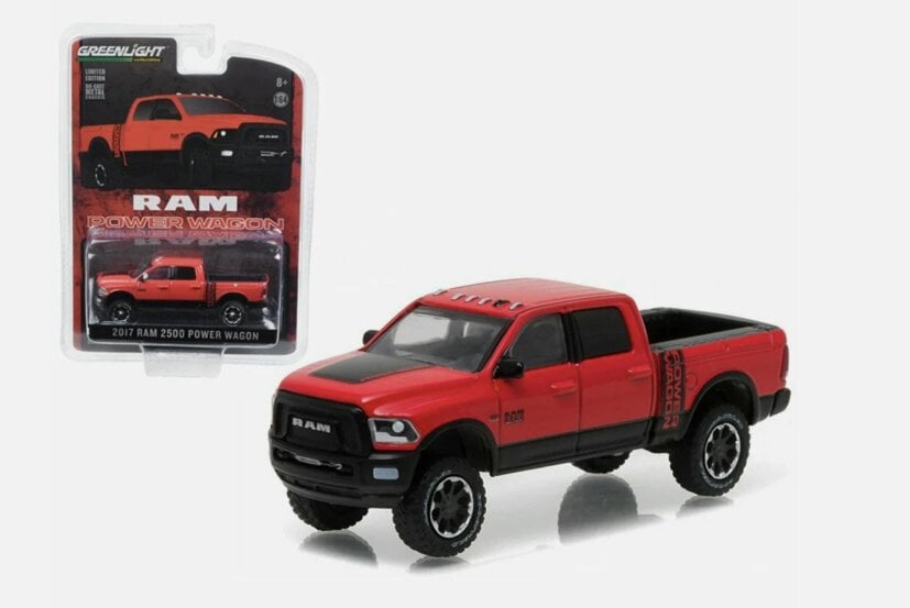 MCSlots 2017 RAM 2500 Power Wagon Flame Red With Black 1:64 Scale Greenlight 29873