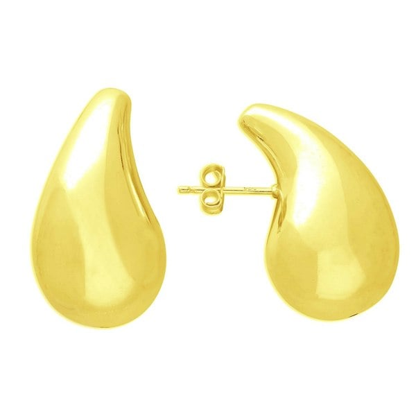 Statement Gold Plated Teardrop Earrings