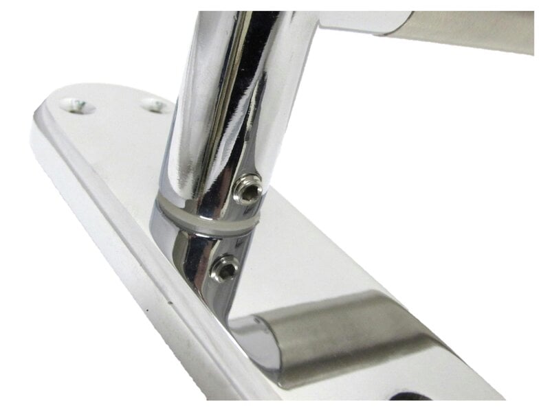 Haven Heritage Door Handles Lever Bath Satin Nickel & Chrome Dual Finish Mitred 1x Pair