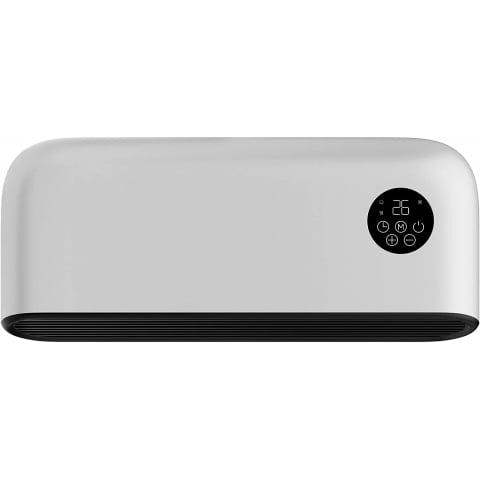 MYLEK Over Door Heater 2000W Wall Mounted Indoor Overdoor Hot Air Downflow Curtain Silver