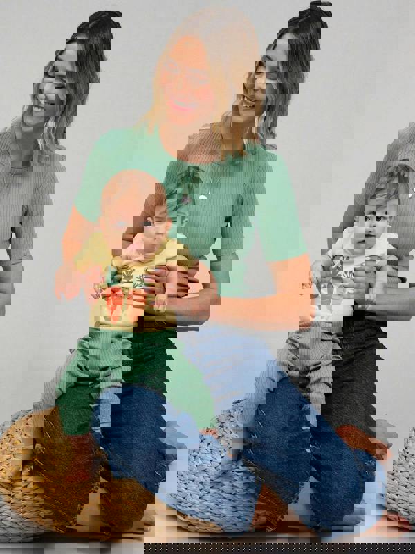 Kite Womens Organic Portesham Ribbed T-Shirt Sage