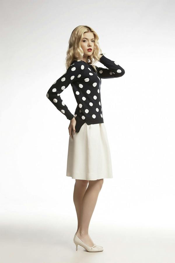 Rumour London Emmy intarsia-polka dot knitted jumper