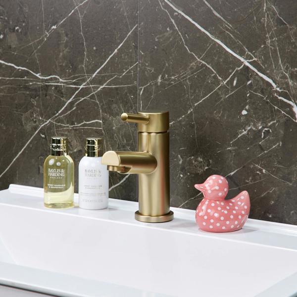 Flode Runn | Mono Basin Mixer Tap | Brushed Brass