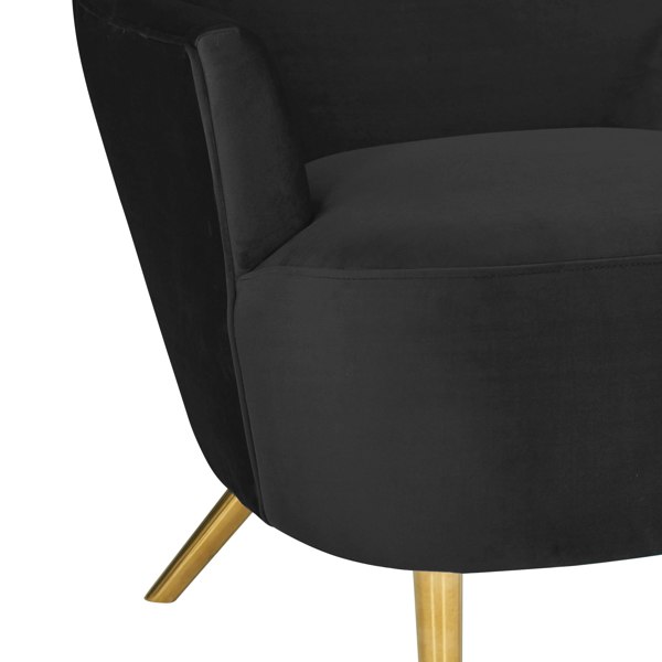 Furniture Edit Julia Black Velvet Wingback Occasion Accent Chair