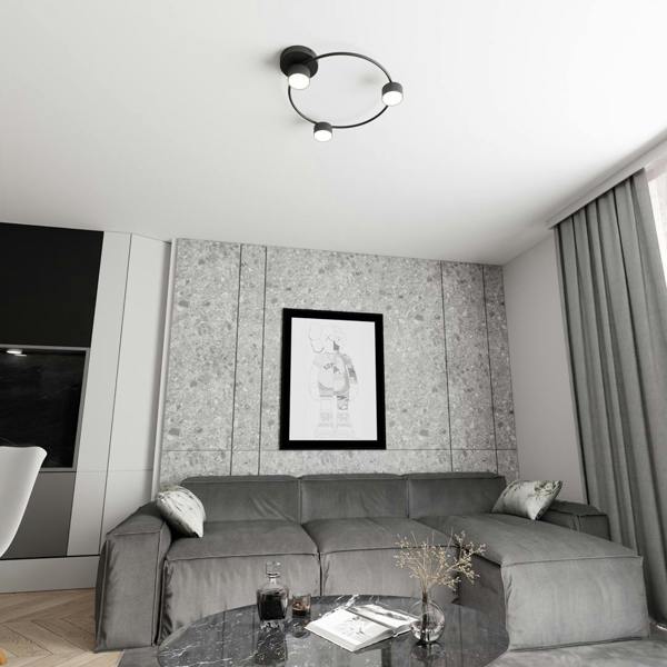Emibig LUCIO Ceiling lamp 3 x GX53 Black