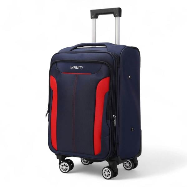 Infinity Luggage Soft Cabin Suitcase 36.5 x 23.5 x 58 cm Nylon 900D Suitable Integrated Lock for Easyjet, Ryanair, Wizzair