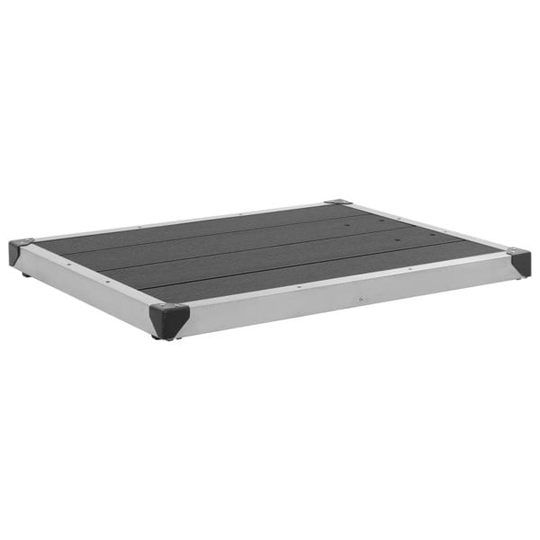 Berkfield Outdoor Shower Tray WPC Stainless Steel 80x62 cm Grey