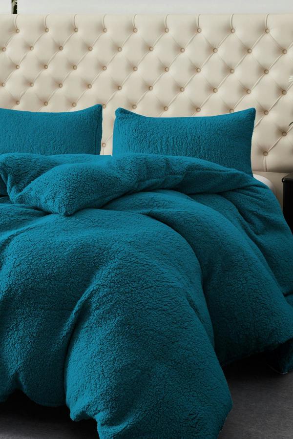 Ezysleep Winter Warm Soft Teddy Fleece Duvet Set - Teal