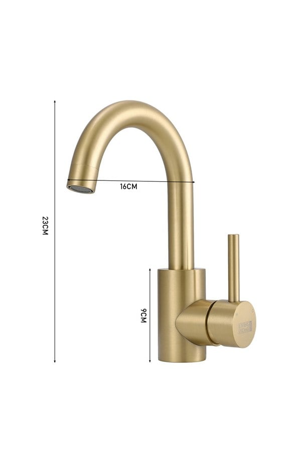 Living and Home Gold Arc Single-Handle Faucet with Swivel Spout