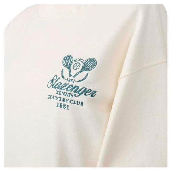 Slazenger Mens Embroidered Logo Sweatshirt - White - 