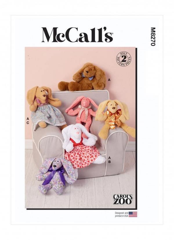 McCalls 8270 Paper Sewing Pattern – Toy, Size One Size, Easy