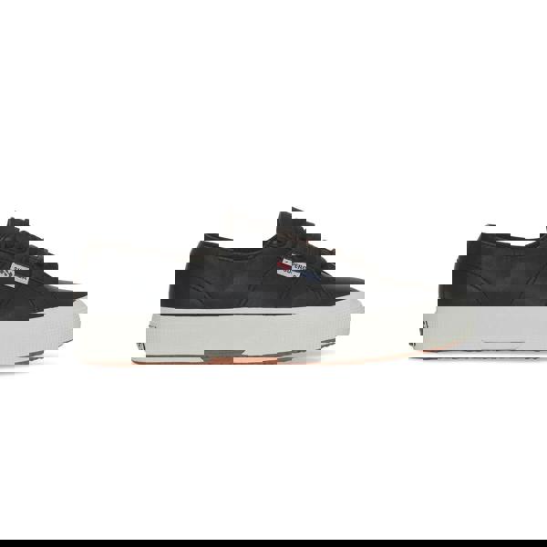 Superga Unisex Adult 2750 Nappa Leather Trainers - Bristol Black/Matt Black/Avorio - 