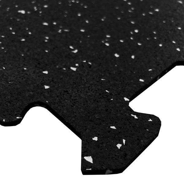 Nicoman Interlocking 100% Rubber Gym Flooring Mat 50cm x 50cm - 6mm Thick