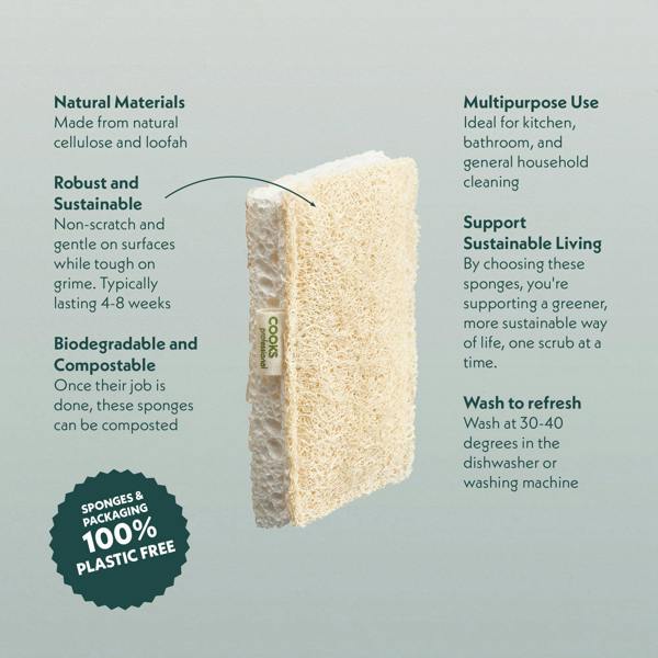 Cooks Professional Eco Sponge Scourers | Pack of 12