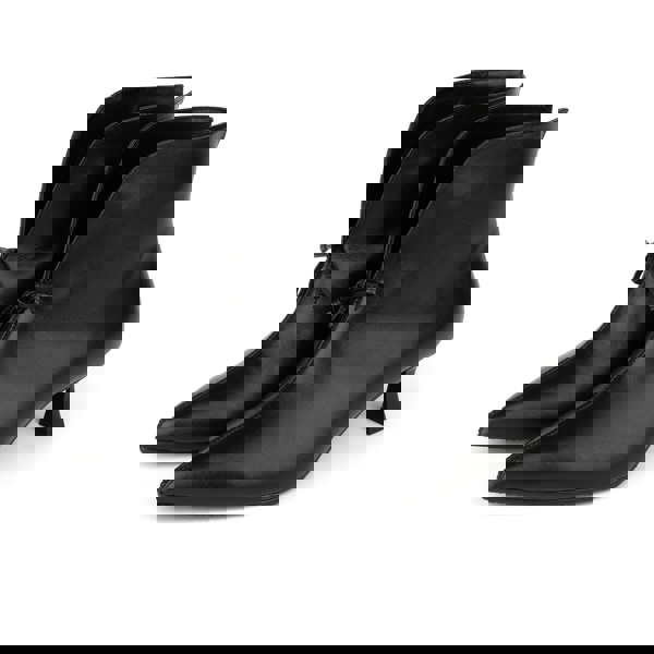 Embassy London Regent - Black - Women's Leather Ankle Boot with kitten heel