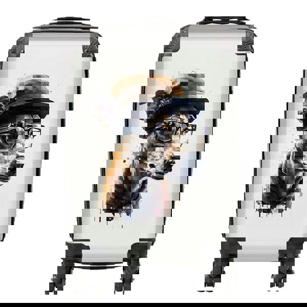 Warren Reed Whippet Dog Splashart Suitcase