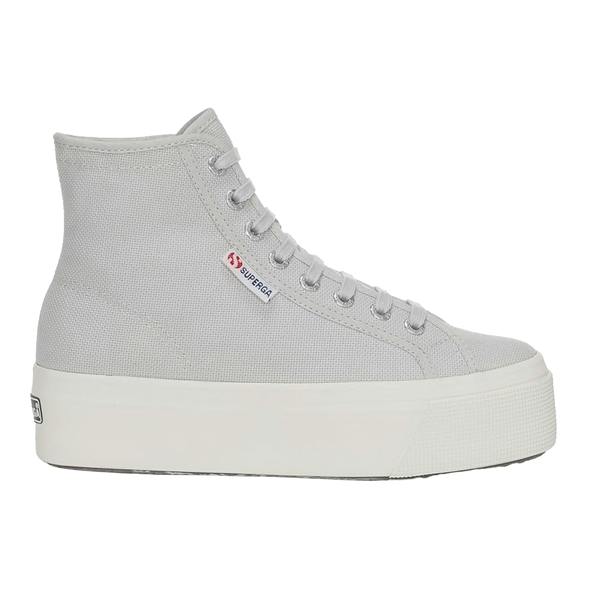 Superga Womens/Ladies 2708 Lace Up High Tops - Grey Silver/Avorio - 