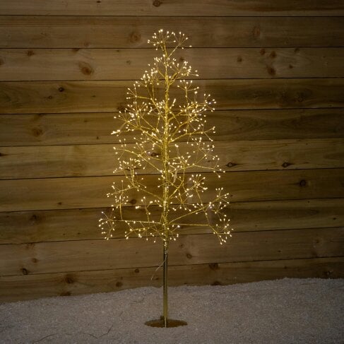 Samuel Alexander 1.2m Golden Twinkling Christmas Twig Tree with 575 Warm White LEDs