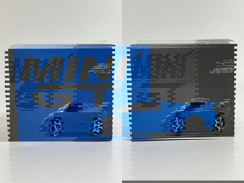 Mini GT Bugatti EB110 Super Sport Blue Bugatti LHD 1:64 Scale Mini GT MGT00890L