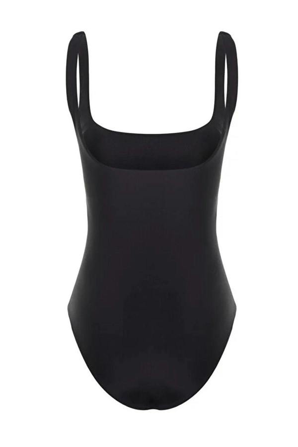 WOVCOR Square Neck Covered Regular Basic Swimsuit