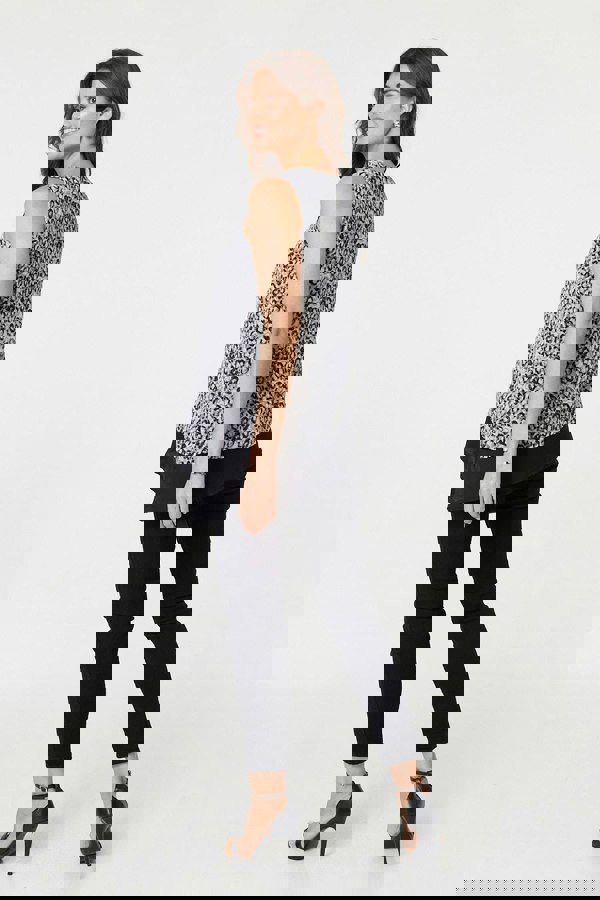 Black | Printed Asymmetric Sleeveless Tunic TopBlack | Printed Asymmetric Sleeveless Tunic Top