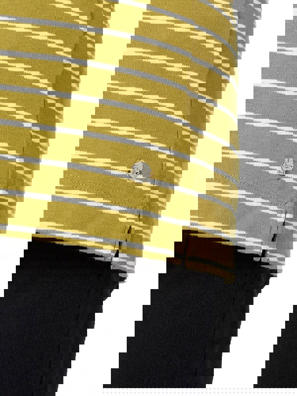 PennyPlain Scoop Neck Striped Top Top - Apple