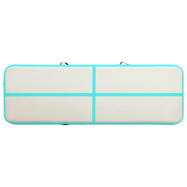 Berkfield Inflatable Gymnastics Mat with Pump 300x100x20 cm PVC Green