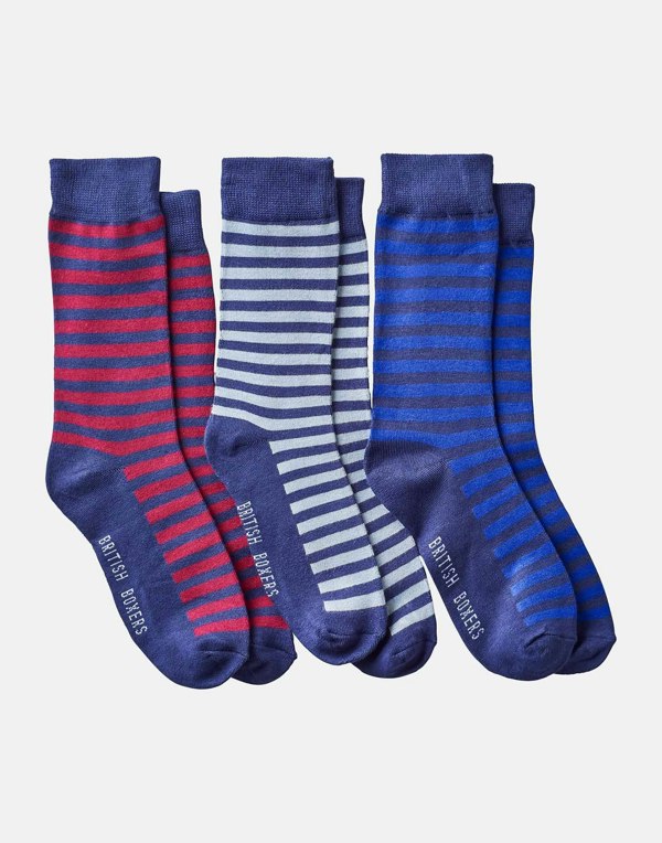 Men's Three-Pair Bamboo Sock Gift Box – Industrial - British Boxers