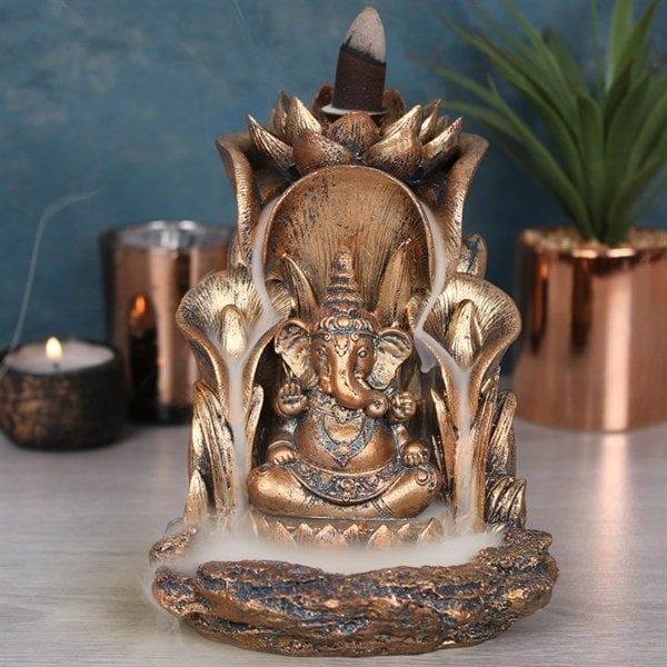 Serano Bronze Ganesh Backflow Incense Burner