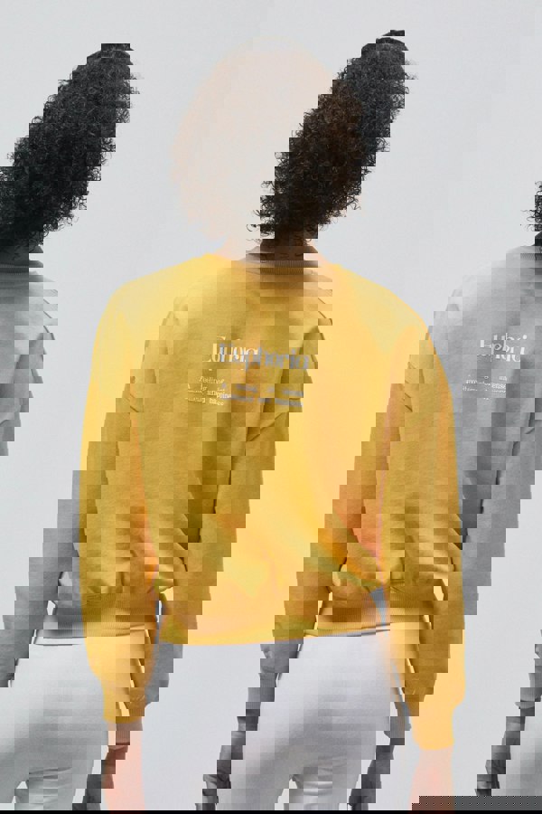 ENORSIA Ribbed Hem Cropped Sweatshirt