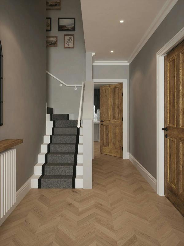 Single Winder Handrail - Edstone Matt White