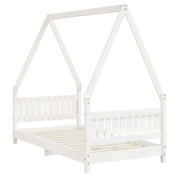 Berkfield Kids Bed Frame White 80x160 cm Solid Wood Pine
