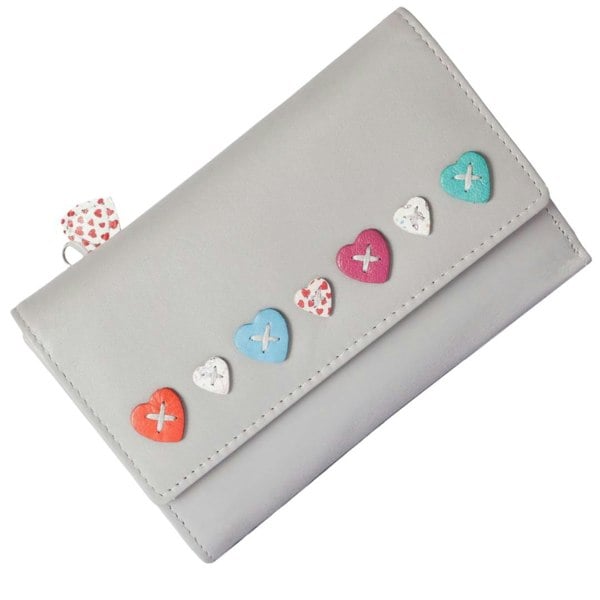 Mala Leather Lucy Hearts Flap Over Purse